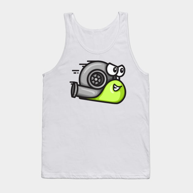 Turbo Snail - Lime Green Tank Top by hoddynoddy